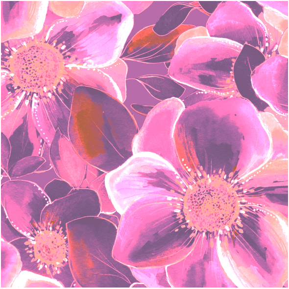 Tkanina 37621 | Mnóstwo kwiatów i jasny róż