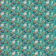 Tkanina 3884 | little red in the forest, teal
