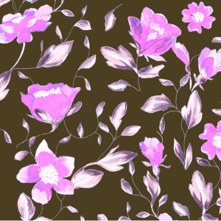 Fabric 37899 | Painted flowers - series 8