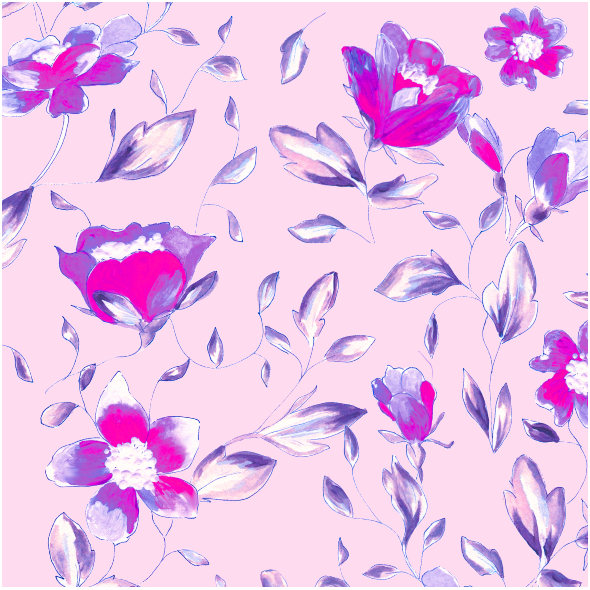 Fabric 37922 | Painted flowers - series 10