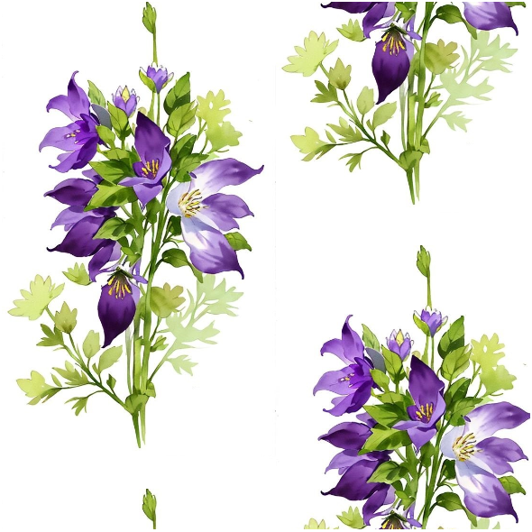 Tkanina 38021 | kwiat fiolet