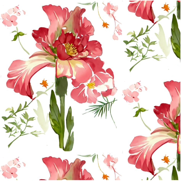 Tkanina 38041 | kwiat irys