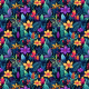 Fabric 38115 | Tropikalne kwiaty - Fioletowe