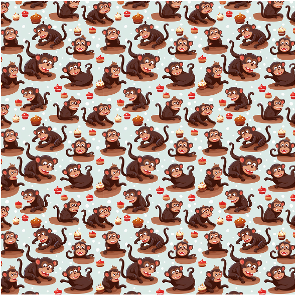 Fabric 38141 | Monkeys with muffins