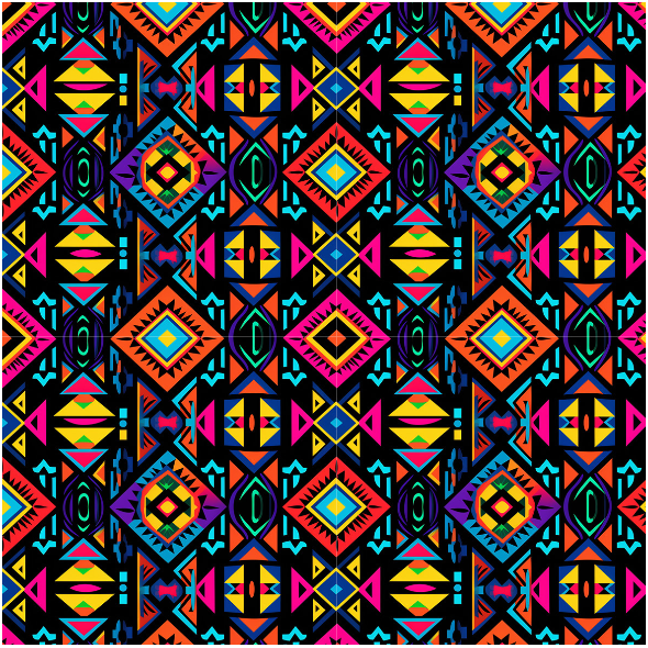 Tkanina 38162 | aztek mix kolorow