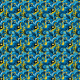 Tkanina 38393 | Blue and yellow wave male