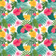 Tkanina 38574 | Tropical with yellow marigolds