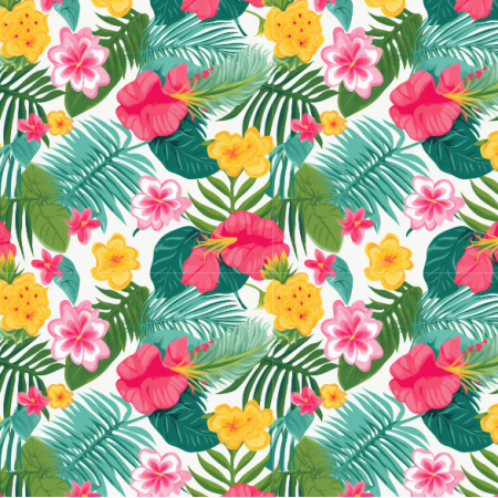 Fabric 38574 | Tropical with yellow marigolds