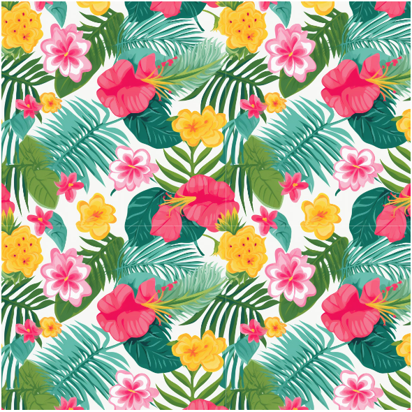 Tkanina 38574 | Tropical with yellow marigolds