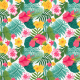 Tkanina 38574 | Tropical with yellow marigolds