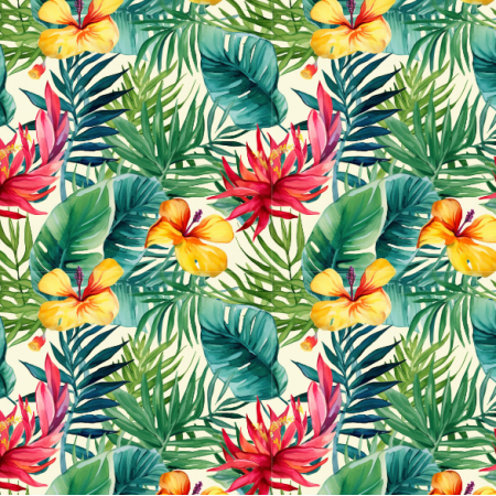 38575 | tropical with yellow hibiscus