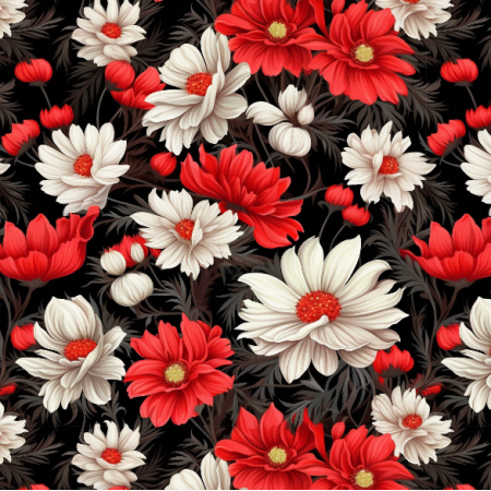 Fabric 38640 | Bialo czerwona laka
