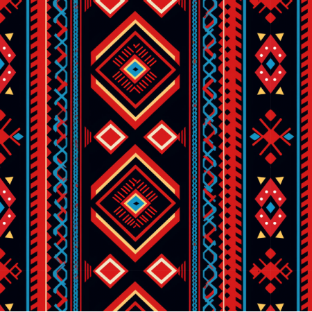 Tkanina 38644 | Czerwony aztec