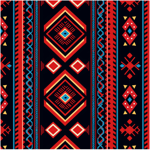 Tkanina 38644 | Czerwony aztec
