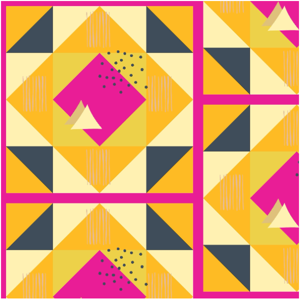 Fabric 38654 | rÓŻOWA GEOMETRIA