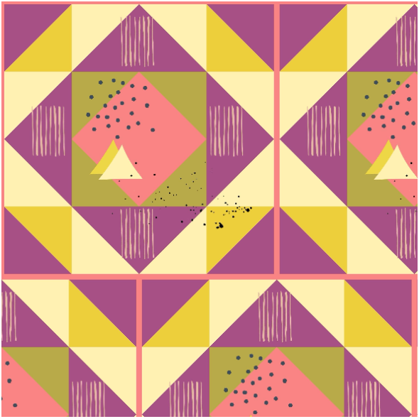 Fabric 38659 | fioletowa geometria