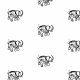 Fabric 38713 | elephant black-white pattern