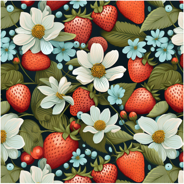 Tkanina 38730 | Strawberry fields
