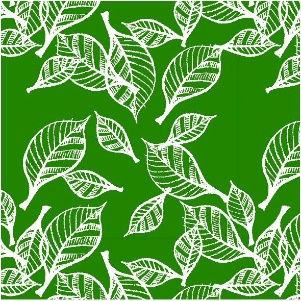 Fabric 38783 | Liście na zielonym tle