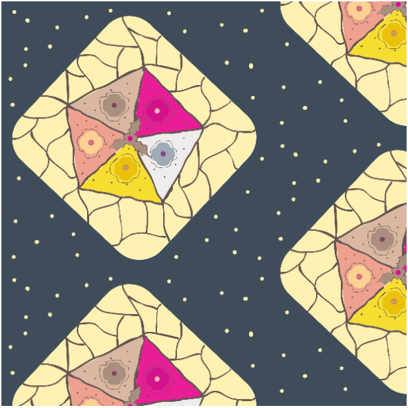 Tkanina 38874 | kwadrat granatowy