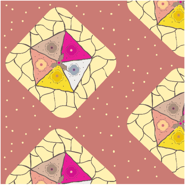 Fabric 38878 | kwadrat pudrowy