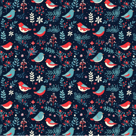 Fabric 38981 | Ptaszki male