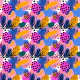 Tkanina 39006 | pink and coral organic shapes duze