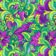 Tkanina 39008 | green and purple swashes