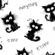 Tkanina 39089 | ZWARIOWANE KOTY / crazy cats