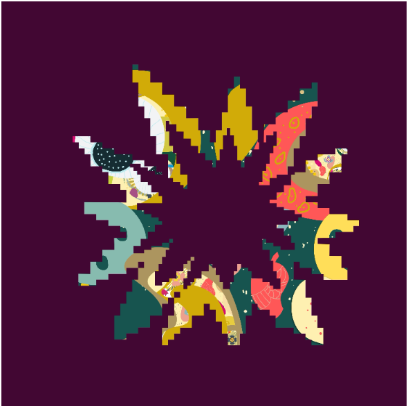 Fabric 39118 | Kolorowa gwiazda 4