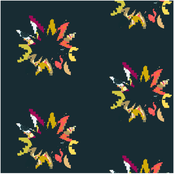 Tkanina 39122 | Kolorowa gwiazda mini 6