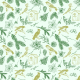 Tkanina 39228 | ZIMOWE PTAKI - ZIELONE / WINTER BIRDS -GREEN 