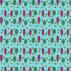 Fabric 39380 | Ptaki w lesie na niebieskim tle
