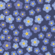 Fabric 39806 | Niezapominajki na zgaszonym niebieskim