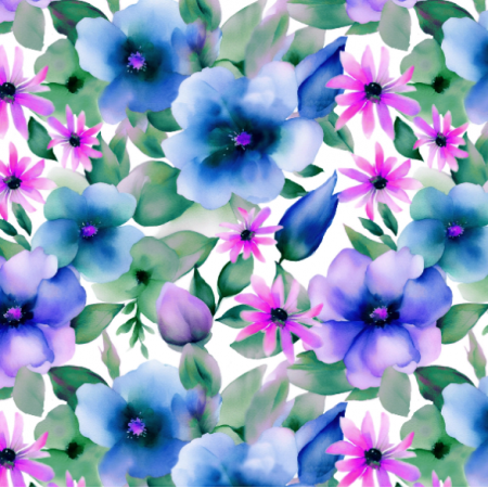 39855 | niebieskie akwarelowe kwiaty