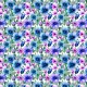Fabric 39855 | niebieskie akwarelowe kwiaty
