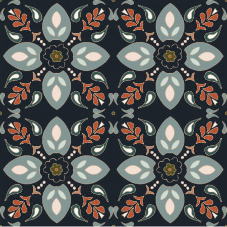 Fabric 39878 | moroccan style floral ornament