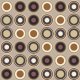 Fabric 39880 | earth tone Circles on tan brown