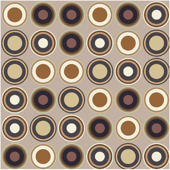 Tkanina 39880 | earth tone Circles on tan brown