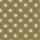 Tkanina 39883 | polka dot white flowers with twigs on olive green