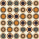 Fabric 39884 | Colorful cirlces on beige in earth tones