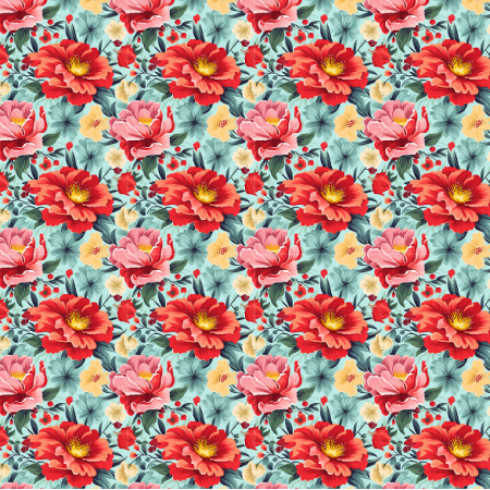 Tkanina 40012 | wiosenne kwiaty male