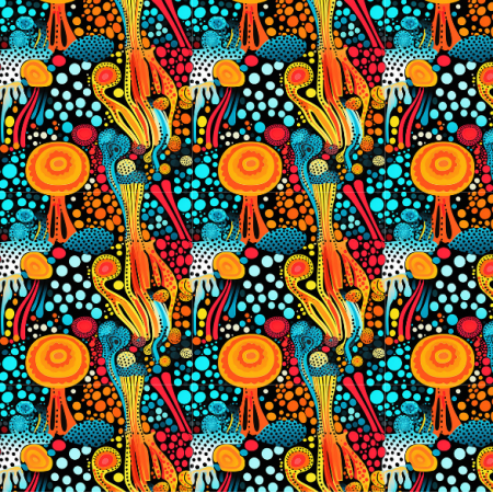 Fabric 40016 | afrykanskie kropki male