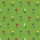 Fabric 40233 | łąka na zielonym tle