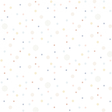 Fabric 40254 | kropki kolorowe koronki