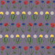 Fabric 40264 | kwiaty polne wzór pasowy fioletowy