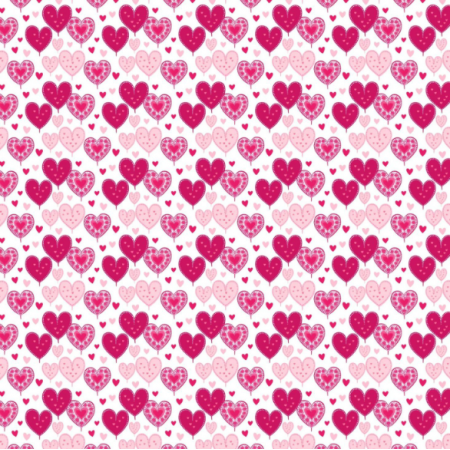 Tkanina 40338 | Pink hearts