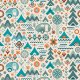 Tkanina 40421 | The great outdoors happy camping adventure with vintage campers