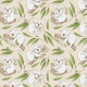 Fabric 40493 | kOALA Z EUKALIPTUSEM NA BRZOSKWINIOWYM TLE