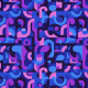 Tkanina 40558 | geometryczne blue / purple male